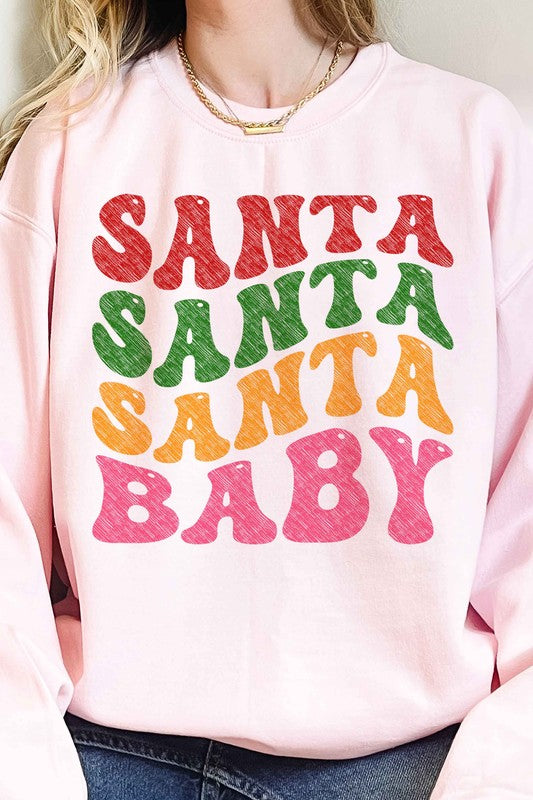 SANTA BABY CHRISTMAS OVERSIZED SWEATSHIRT