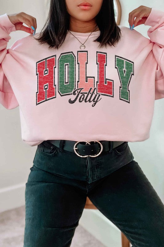 HOLLY JOLLY CHRISTMAS OVERSIZED SWEATSHIRT